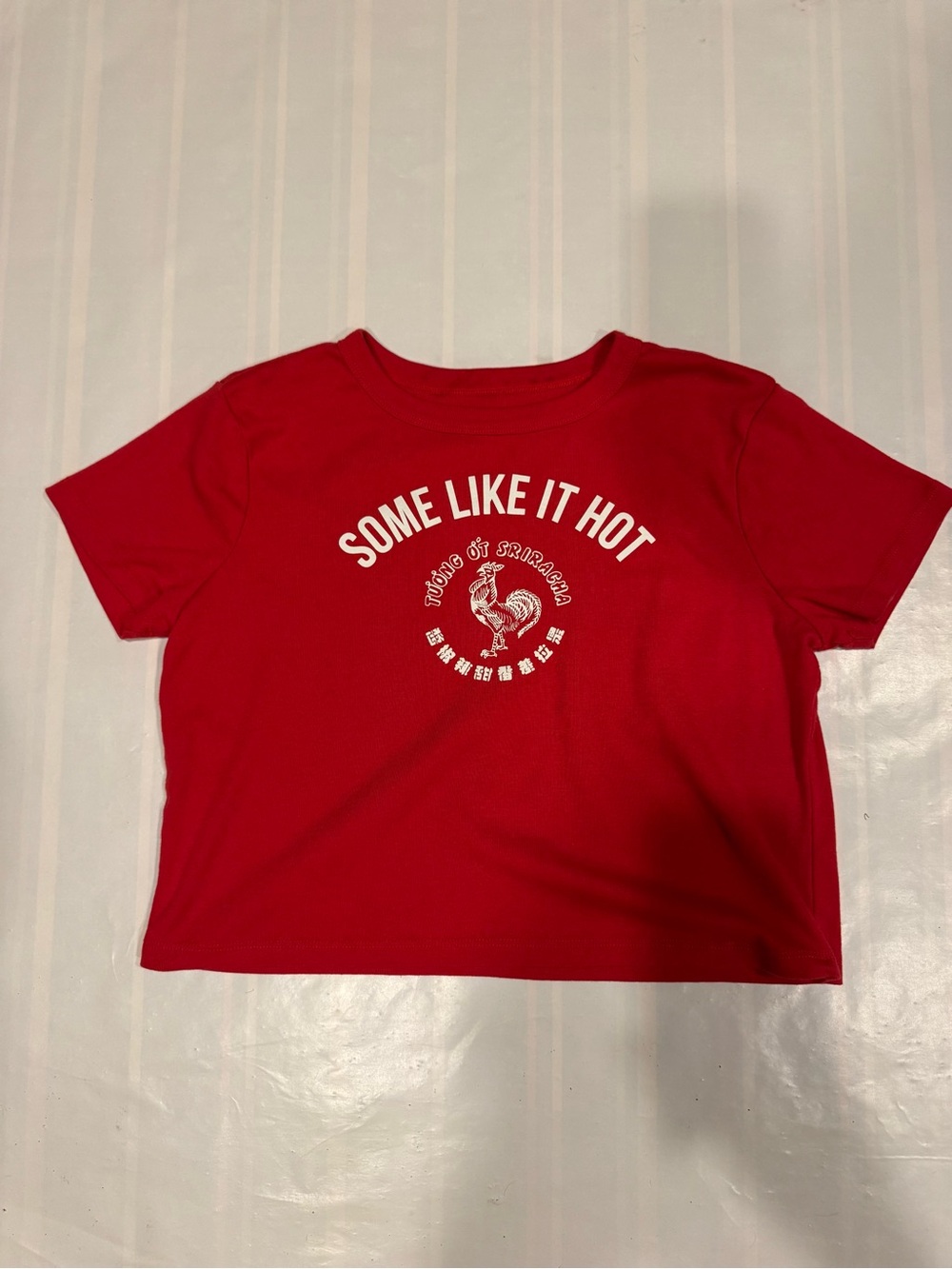 Women’s Sriracha Some Like It Hot Red Rooster Graphic Hot Sauce T-Shirt - Medium